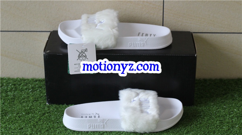 Puma Leadcat Fenty Fur Slide White